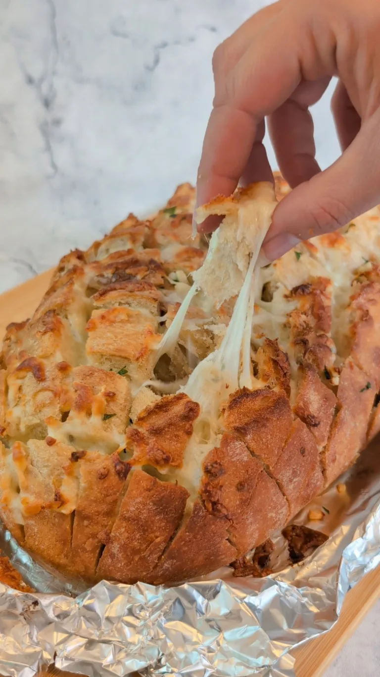tear and share pull apart cheesy garlic bread
